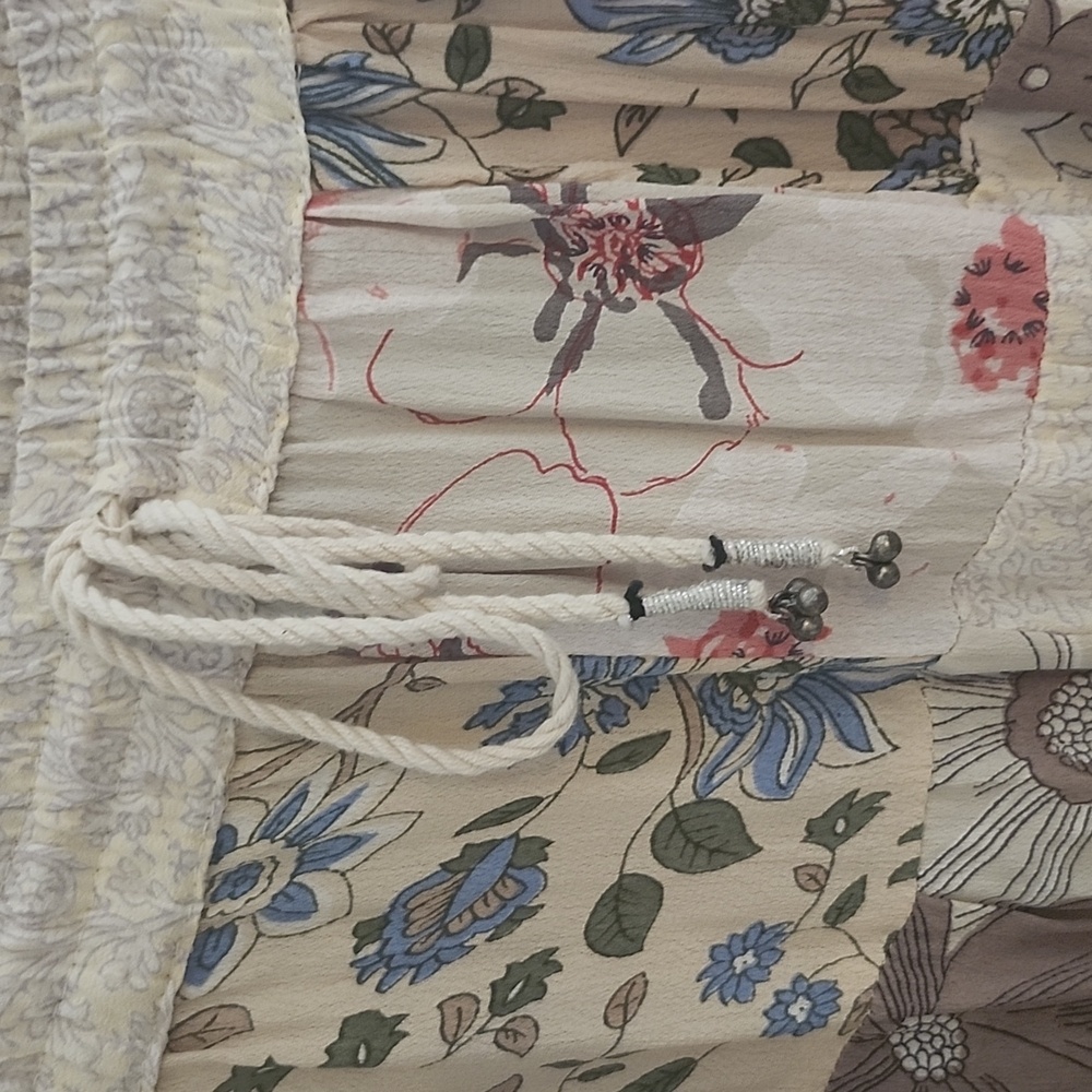 Floral Patchwork Maxi Skirt - Picture 2 of 4